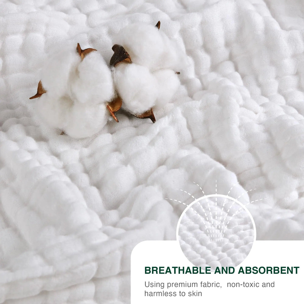 Mousseline Deken 6-Laags Katoen Zacht Ademend voor Bank Sofa Bed Wieg Reis Lichtgewicht Warm Gezellig Plaid | Sulvida