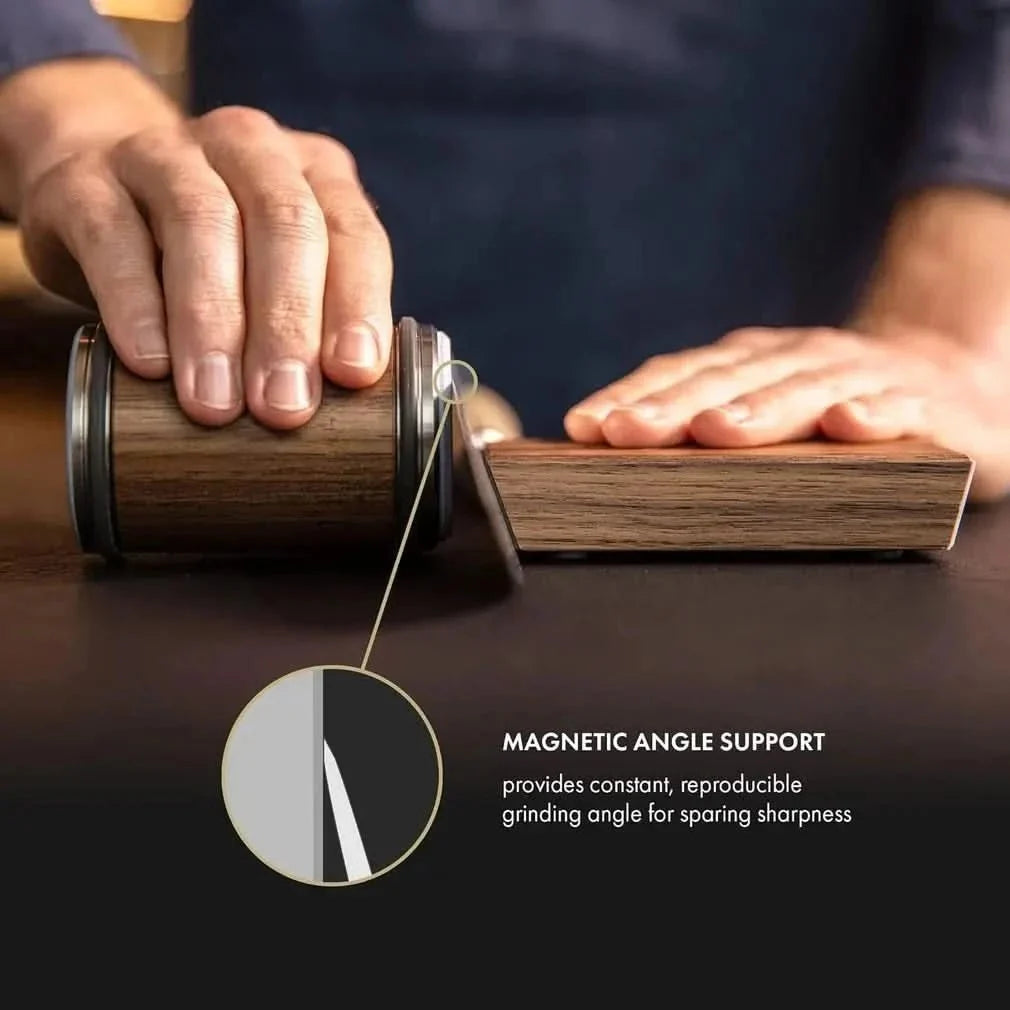 Professionele messensliper met rolmechanisme diamantcoating voor keuken keukenmessen scherpen slijpen | Sulvida