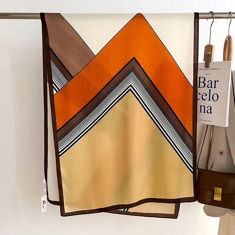 Écharpe de luxe pour femme en mélange de laine et cachemire, pashmina 66x178 cm, étole chaude pour l’automne et l’hiver, accessoire beige, marron, bleu | Sulvida