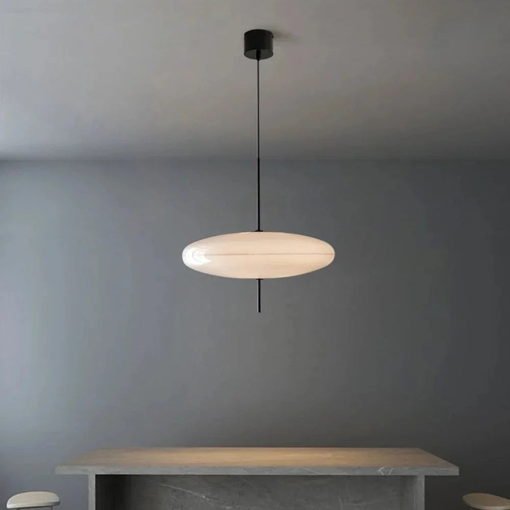 Hanglamp Schotelvorm Noordse Stijl Zwart Wit Geperforeerd Metaal Acryl Verstelbaar Modern Design Eetkamer | Sulvida