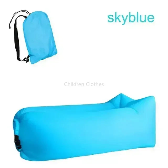 Canapé gonflable pliant d’extérieur à gonflage rapide, transat gonflable pour camping, pique-nique, jardin, plage et détente | Sulvida