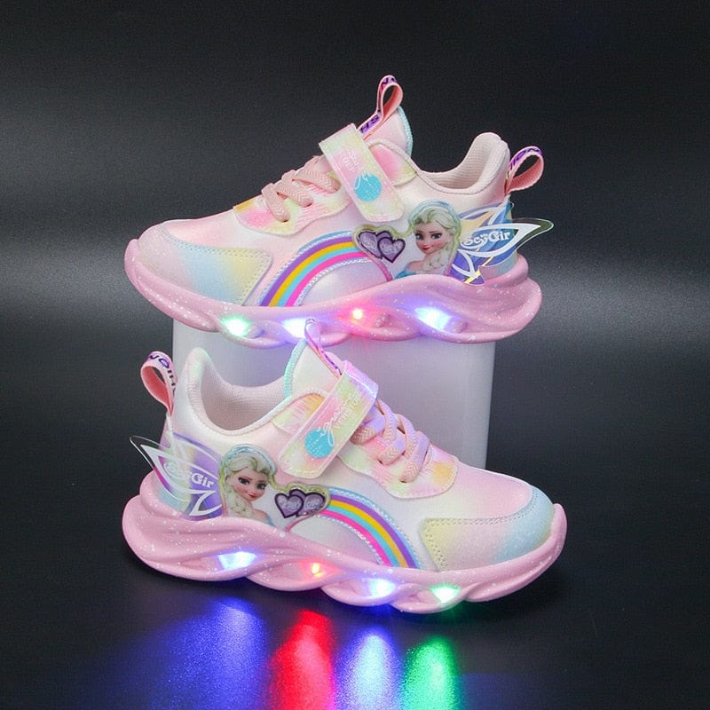 LED Kinder Sneakers met Verlichte Zool – Glitter Sportschoenen voor Meisjes met Bewegingssensor en Kleurrijke Lichteffecten | Sulvida