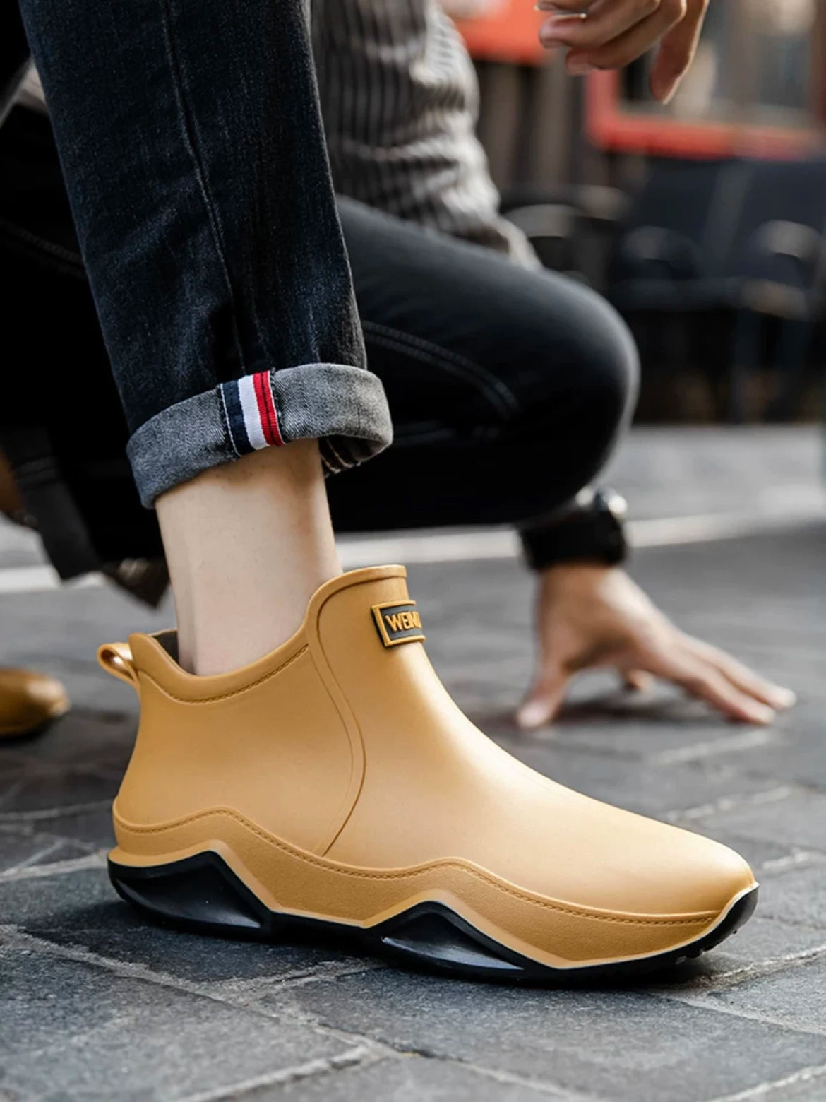 Waterdichte Enkellaarzen Dames Heren Antislip Regenlaarzen PVC Gekleurd Unisex Seizoenbestendig Tuinschoenen | Sulvida