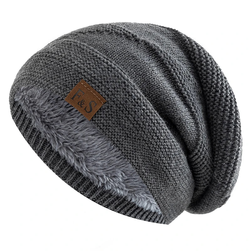 Gebreide Slouchy Wintermuts met Zachte Voering Unisex Beanie Hoofddeksel voor Koude Dagen Casual Stijl | Sulvida