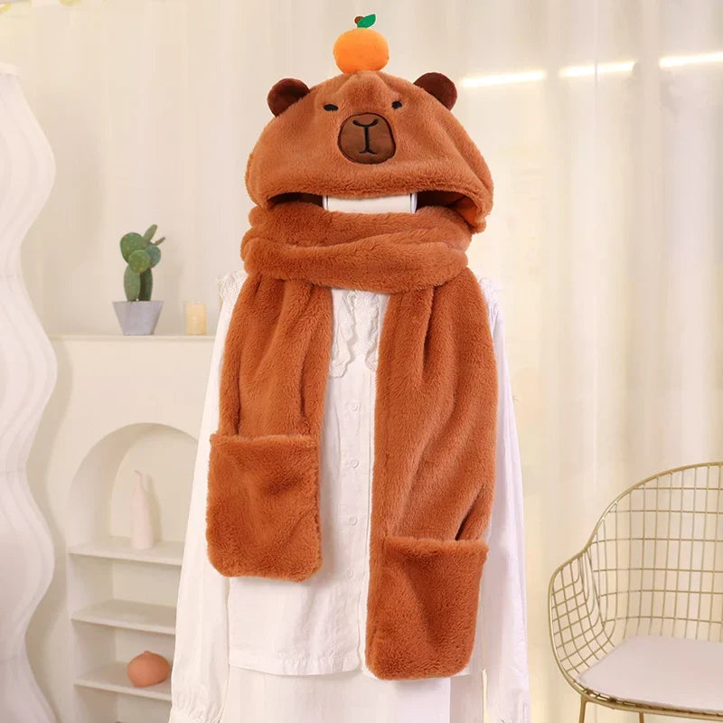 Zachte pluche dieren handschoenen met cartoon-print warm comfortabel voor kinderen winter handjes beschermen | Sulvida