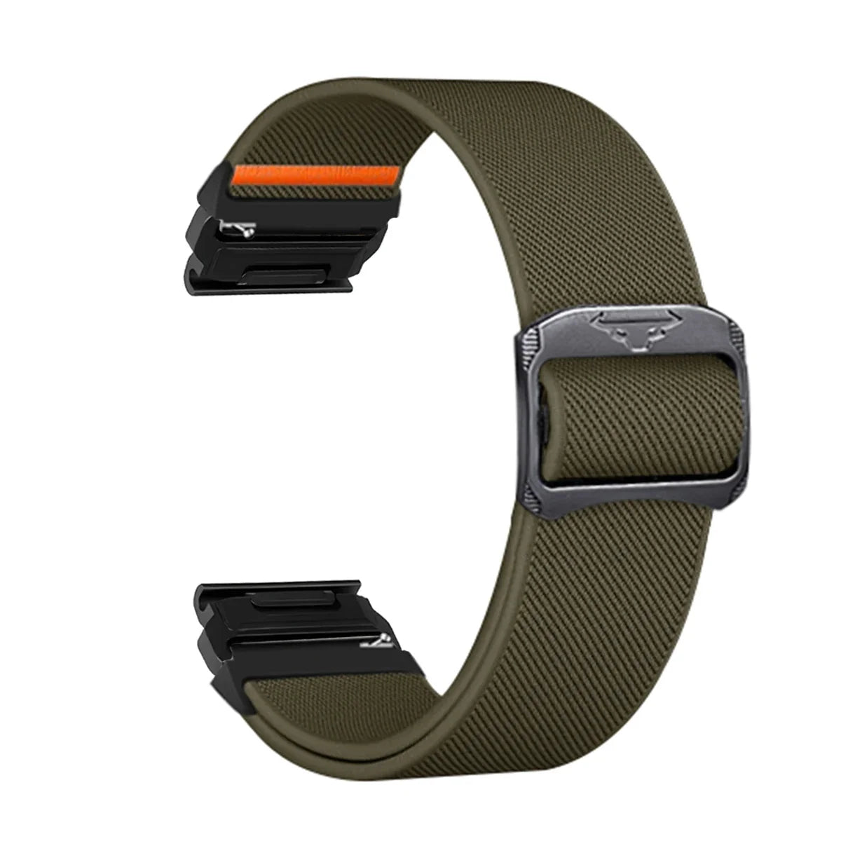 Bracelet de montre en nylon 22-26 mm style militaire Garmin résistant à l’usure, réglable, noir, gris, vert, unisexe, sportif | Sulvida