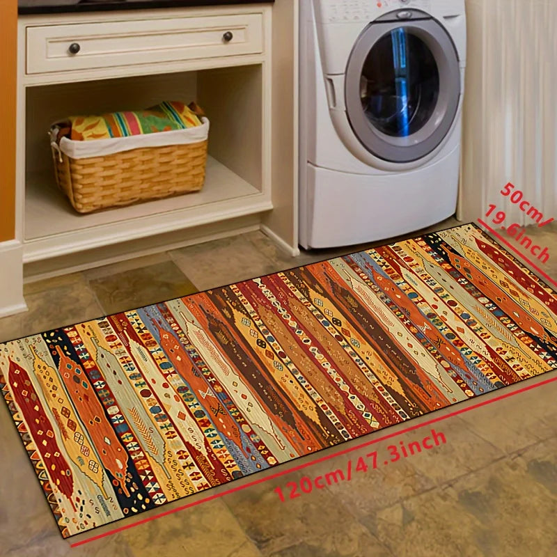 Loper Bohemian Print Polyester Antislip Gang Keuken Hal Entree Wasruimte Vloerkleed Decoratief Sfeervol | Sulvida