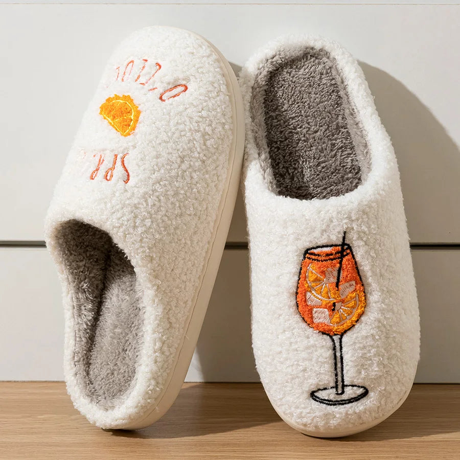 Damespantoffels Pluche Binnensloffen Beige Roze Warm Comfort Indoor Huis Slippers Zacht Antislip Cadeau | Sulvida