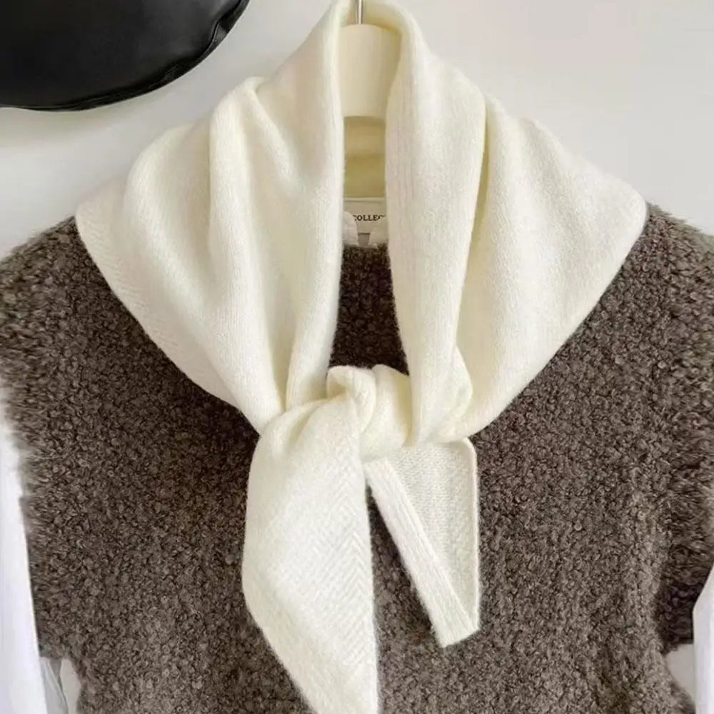 Driehoekige Wollen Sjaal Dames Gebreid Warm Omslagdoek Effen Halsdoek Schoudersjaal Winter Herfst Stijlvol | Sulvida