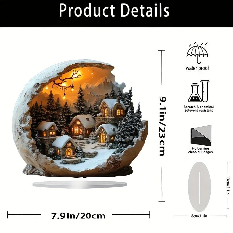 Decoratief acryl ornament boho-stijl kerstfiguur 23×20 cm bohemian wonen festiviteit transparant decoratie | Sulvida