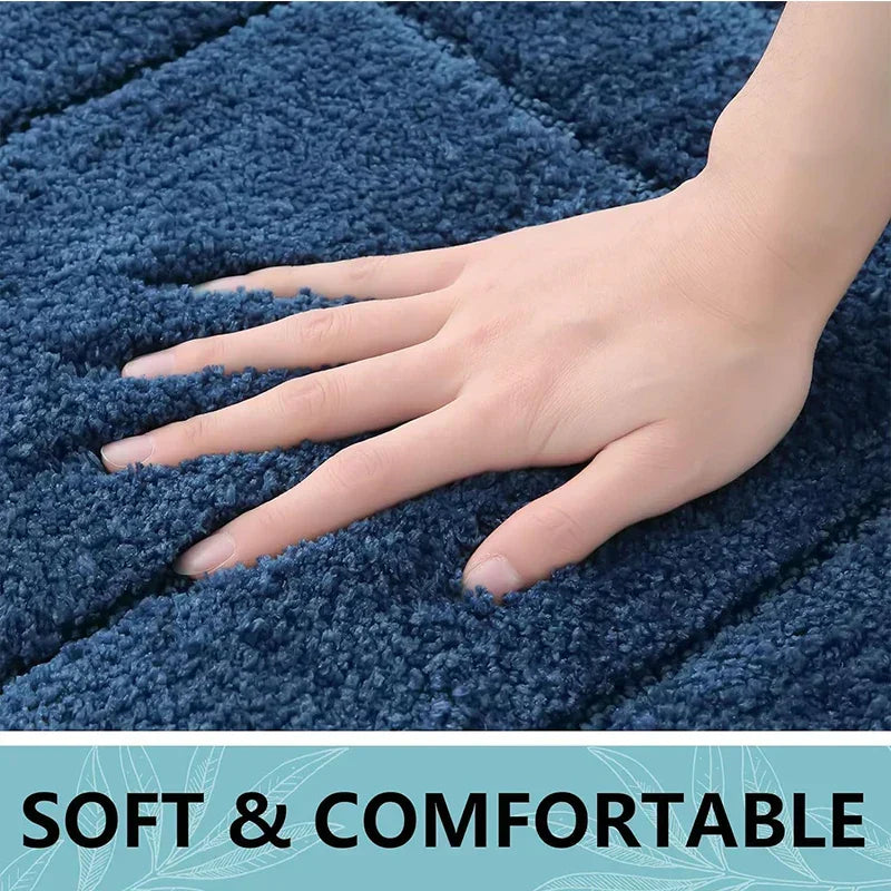 Badmat Microfiber Antislip Dubbellaags Absorberend Zacht Badkamertapijt Comfortabel Veilig Badkamermat | Sulvida