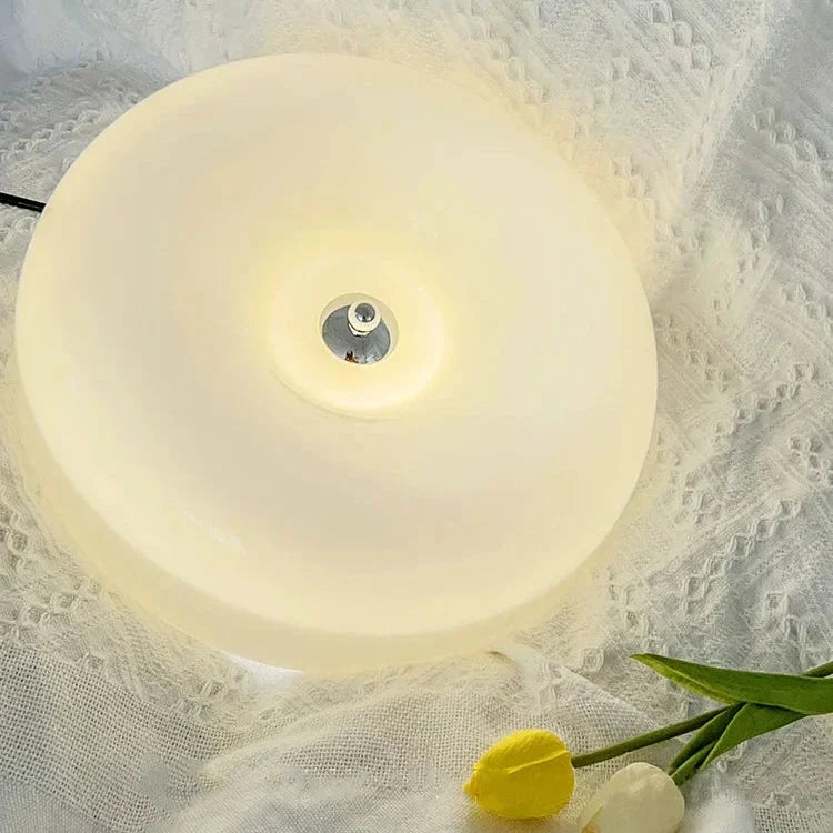 Glazen Plafondlamp Bauhaus Design Rond Ivoorwit LED Verlichting Slaapkamer Keuken Woonkamer Eetkamer Hal | Sulvida