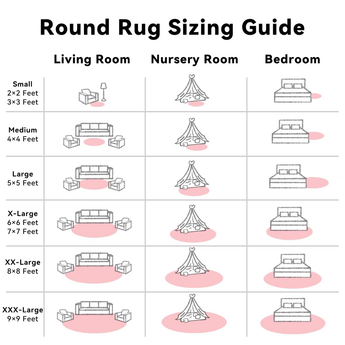 Ronde Shaggy Hoogpooltapijt Ø150cm Zacht Vloerkleed Antislip Woonkamer Slaapkamer Kinderkamer Decoratie | Sulvida