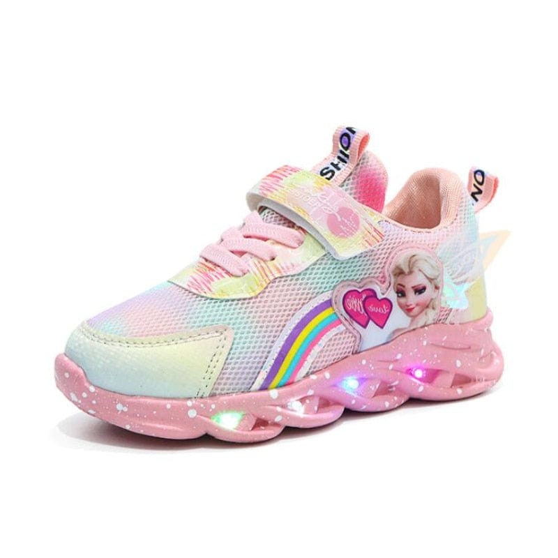 LED Kinder Sneakers met Verlichte Zool – Glitter Sportschoenen voor Meisjes met Bewegingssensor en Kleurrijke Lichteffecten | Sulvida