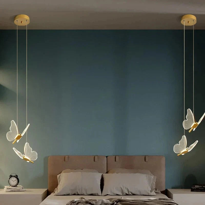 Vlinder Hanglamp LED Acryl Metaal 20cm Verstelbaar Dimbaar Warm Koud Driekleurig Modern Scandinavisch | Sulvida