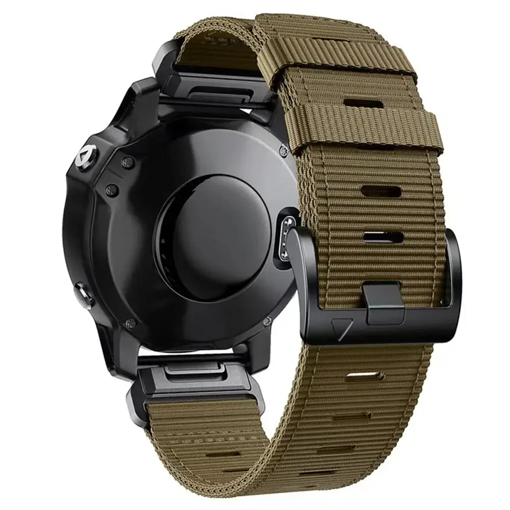Bracelet de montre tactique en nylon - bracelet de remplacement durable QuickFit noir gris bleu kaki camouflage pour smartwatch | Sulvida