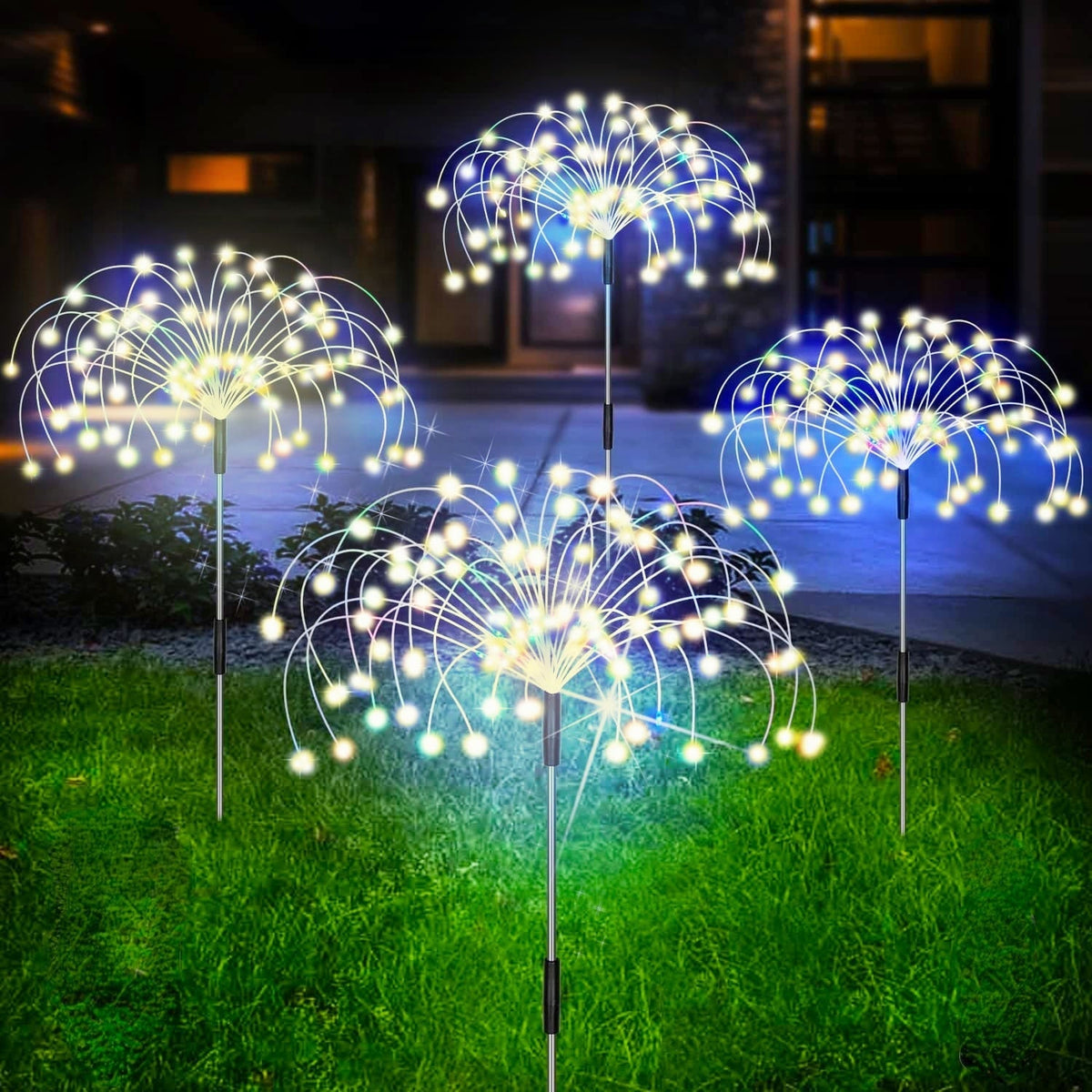 Solarlampen Tuin 120 LED Vuurwerk-Effect Waterdicht Decoratieve Padverlichting Buitenverlichting Tuinverlichting | Sulvida