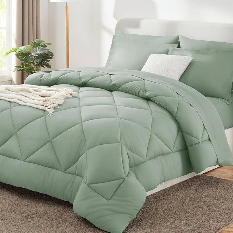 Winterdekbed Polyester Kingsize Effen Zacht Warm Dekbed Sprei Machinewasbaar Slaapkamer Deken Bedtextiel | Sulvida