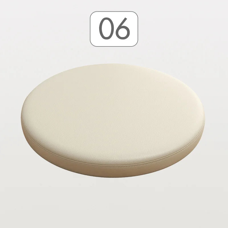 Rond Zitkussen met Memory Foam en Kunstleer 30-40 cm voor Eetkamerstoel Barkruk Bureaukruk Antislip Comfortabel | Sulvida