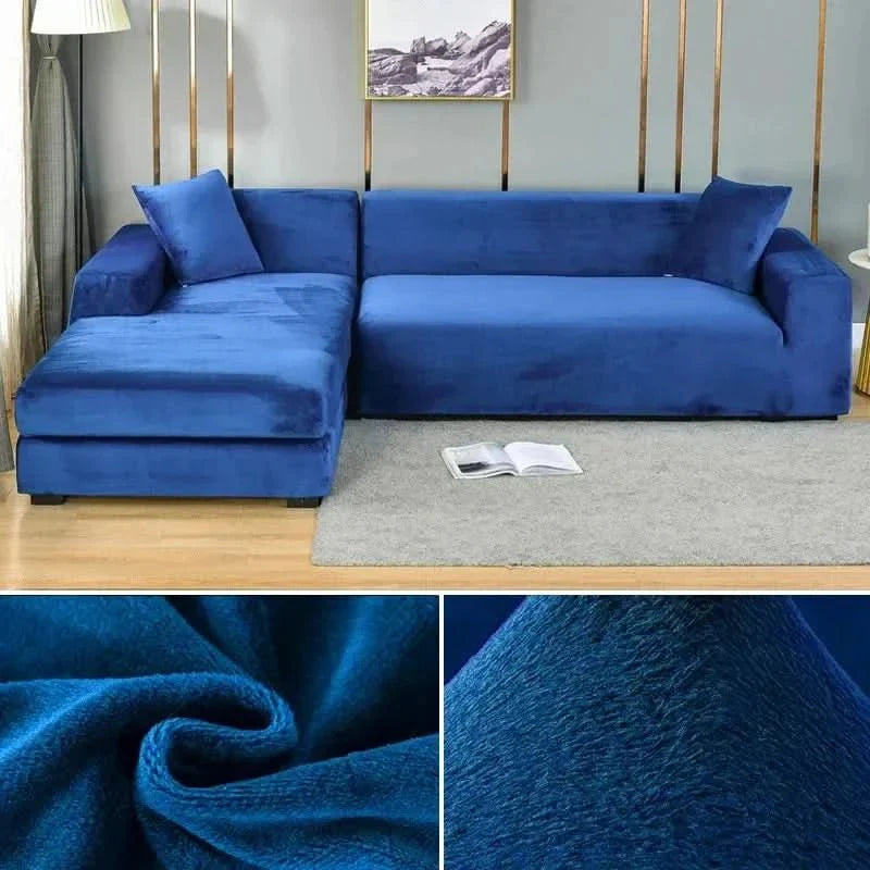 Fluwelen Bankhoes Elastisch met Antislip – Beschermt Bank tegen Vlekken Huisdieren en Slijtage Zacht | Sulvida