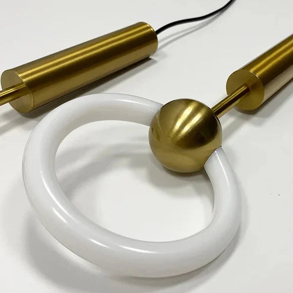 Ringvormige Hanglamp Aluminium LED Goud Zwart Eetkamer Woonkamer Moderne Verlichting Dimbaar Design Sfeerverlichting | Sulvida