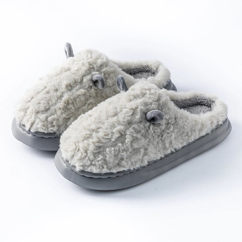 Pluche Huisslippers Gesloten Teen Dames & Heren Cartoon Antislip Zachte Zool Warm Sloffen Winterschoenen | Sulvida