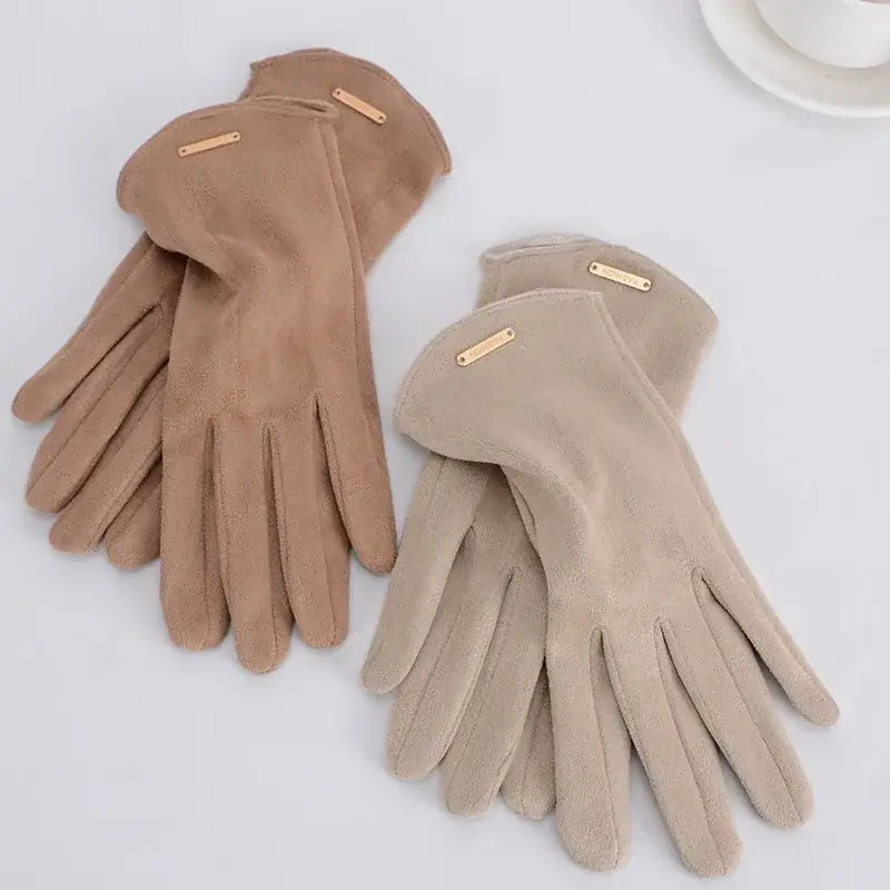 Suède Handschoenen Touchscreen Warm Winddicht Winterhandschoenen voor Dames en Heren Herfst Winter Fietsen | Sulvida