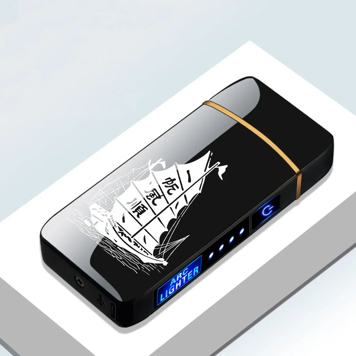 Oplaadbare plasma-aansteker met dubbele lichtboog USB windbestendig luxe metaal design kaarsen kachel | Sulvida