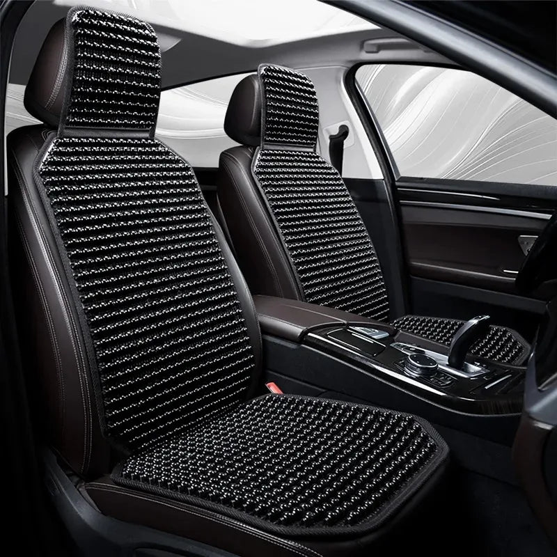 Houten Kralen Autostoelkussen Massagemat Natuurlijk Ademend Rugsteun Comfort Stoelbekleding Zitmat Auto | Sulvida