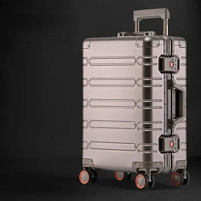 Reiskoffer aluminium met 360° wielen TSA-slot handbagage trolley zakelijk lichtgewicht duurzaam reizen | Sulvida