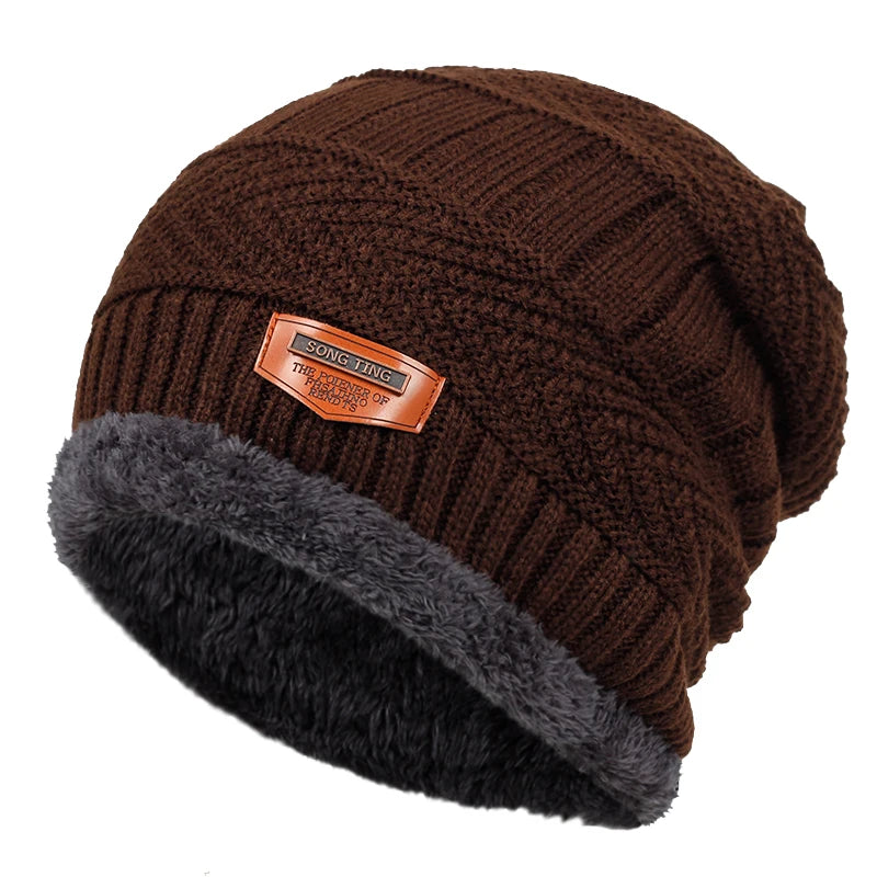 Gebreide Wintermuts Unisex Polyester Warme Beanie met Label Vijf Kleuren Dames Heren Winteraccessoire | Sulvida