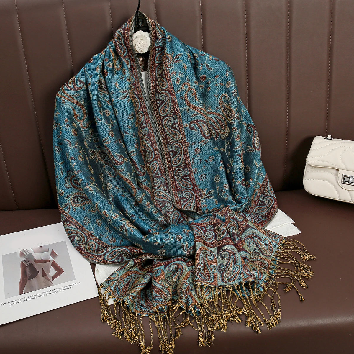 Kasjmier-gevoel Dames Sjaal 70×190 cm Polyester Warme Herfst Winter Omslagdoek Fashion Stola Accessoire | Sulvida