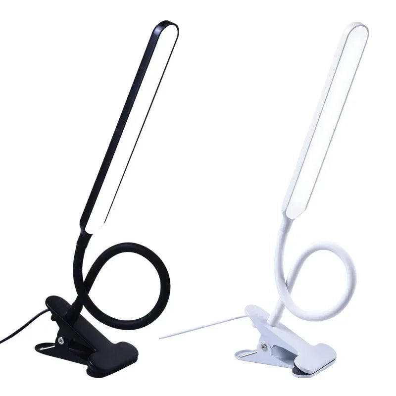 Verstelbare Klemlamp LED met Flexibele Hals Dimfunctie voor Bureau Lezen Nachtkastje Werken Studeren | Sulvida