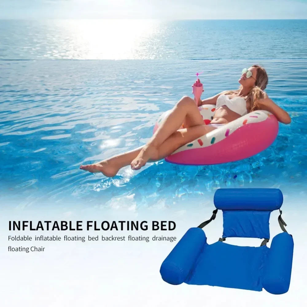 Opblaasbare Waterstoel Drijvende Loungestoel Zwembad Mesh Zwemzetel Water Hangmat Relaxen Zomer Zwemmen | Sulvida