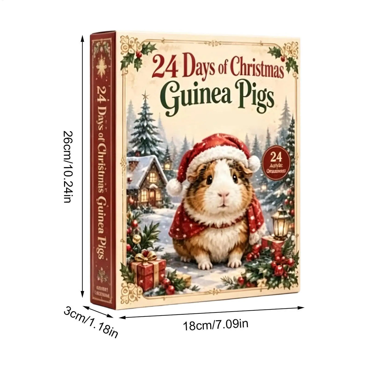 Adventskalender Cavia Acryl 24 Hangdecoraties Feestelijke Aftelkalender Kerstboomdecoratie Kindvriendelijk | Sulvida
