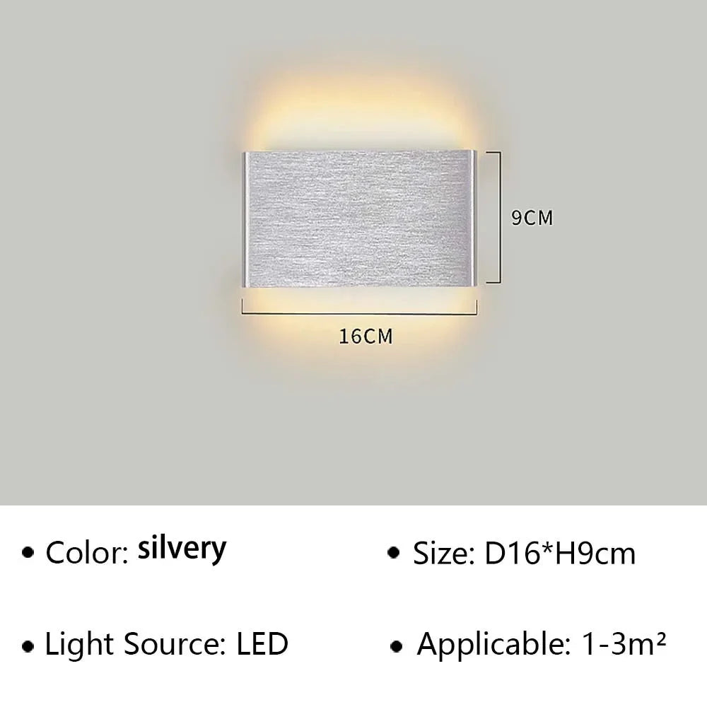 LED Wandlamp Moderne Rechthoek 30cm Warm Wit Sfeervol voor Slaapkamer Hal Badkamer Woonkamer Verlichting | Sulvida