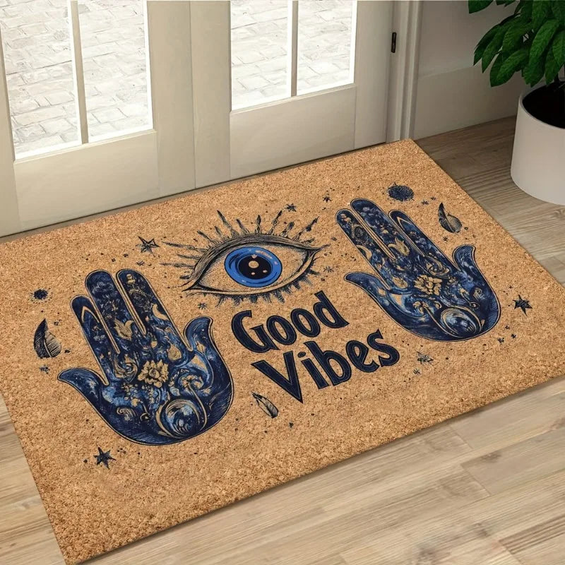 Deurmat Polyester Antislip Vuilafstotend Voor Entree Balkon Slaapkamer Buitengebruik Welkom Vloerkleed Deurkleed | Sulvida