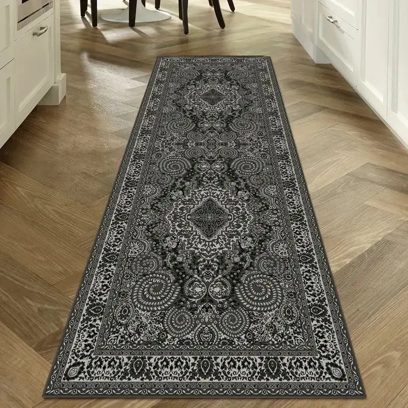 Vloerkleed Loper Wasbaar Antislip Vintage Print Gangloper voor Keuken Hal Woonkamer 50-80 cm Breed Sfeervol | Sulvida