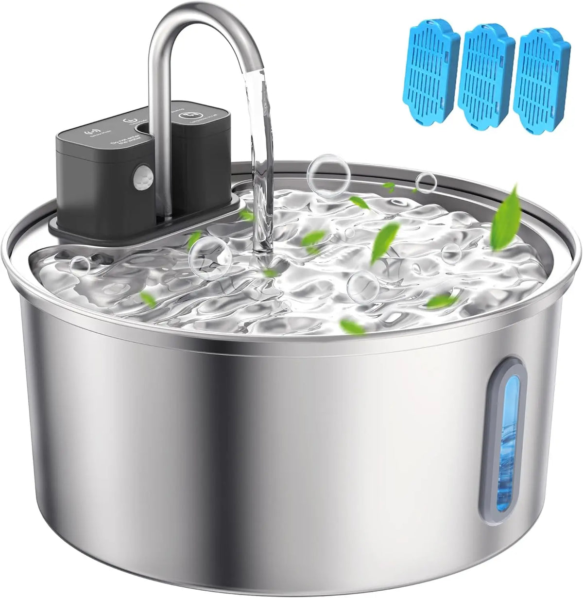 Cordless cat water fountain - 3L Stainless Steel Wireless Recharging Sensor Pet Cat Water Fountain Auto Drinking Fountain For Cats Dog Drinker Dispenser Bowl