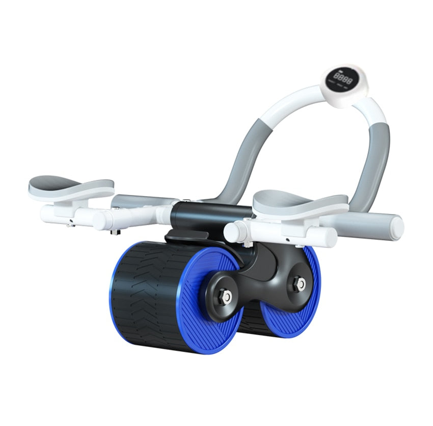 Buikspierwiel met Elleboogsteun Zwart Oranje Grijs Fitness Core Training Workout Oefening Roller Home Gym | Sulvida