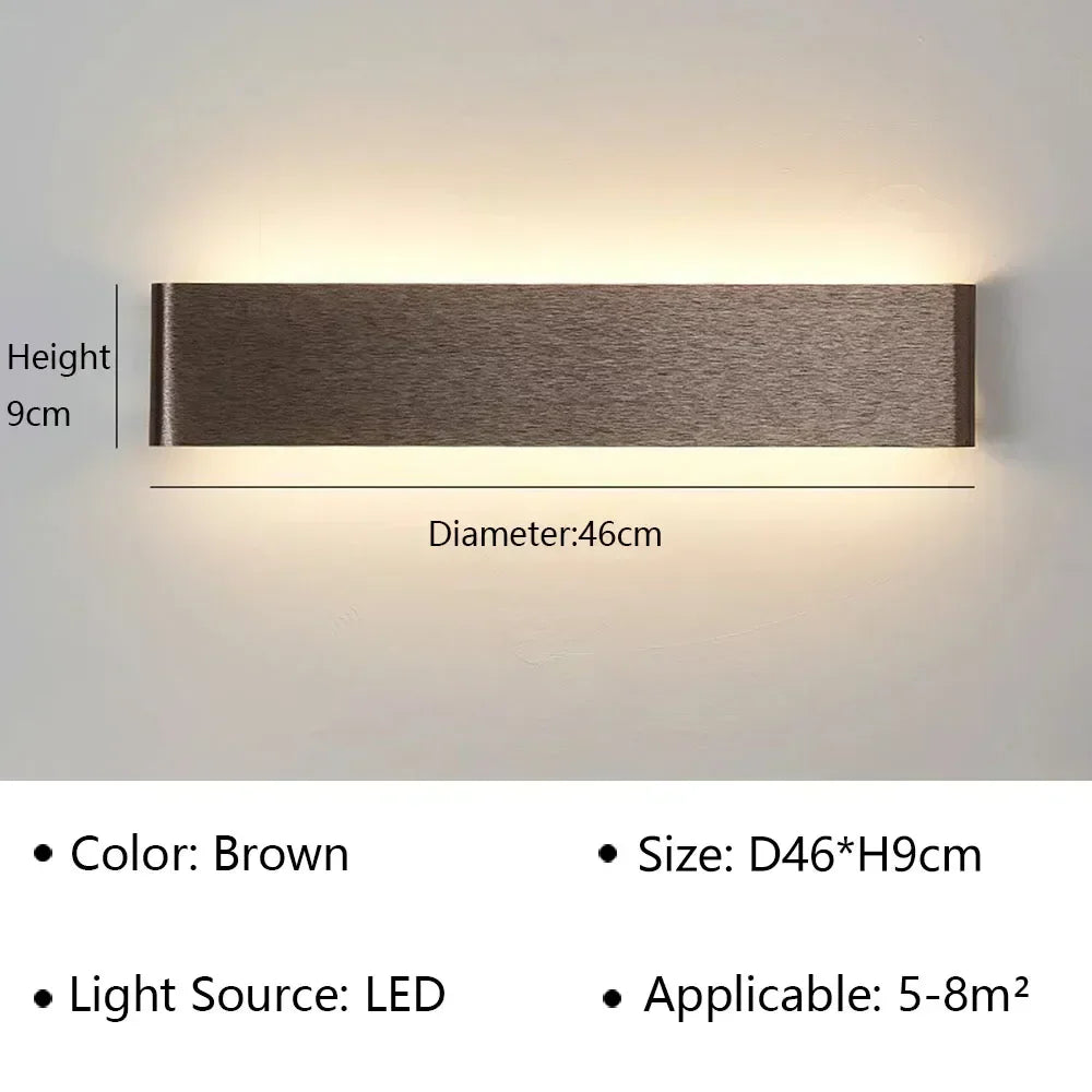 LED Wandlamp Moderne Rechthoek 30cm Warm Wit Sfeervol voor Slaapkamer Hal Badkamer Woonkamer Verlichting | Sulvida