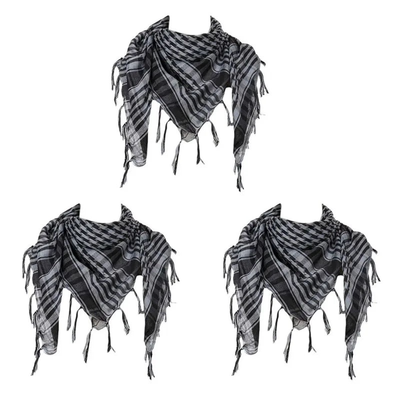 Tactische Shemagh Woestijnsjaal Geruit Katoen 100x100 cm Hoofddoek Hals Mannen Vrouwen Sport Outdoor | Sulvida
