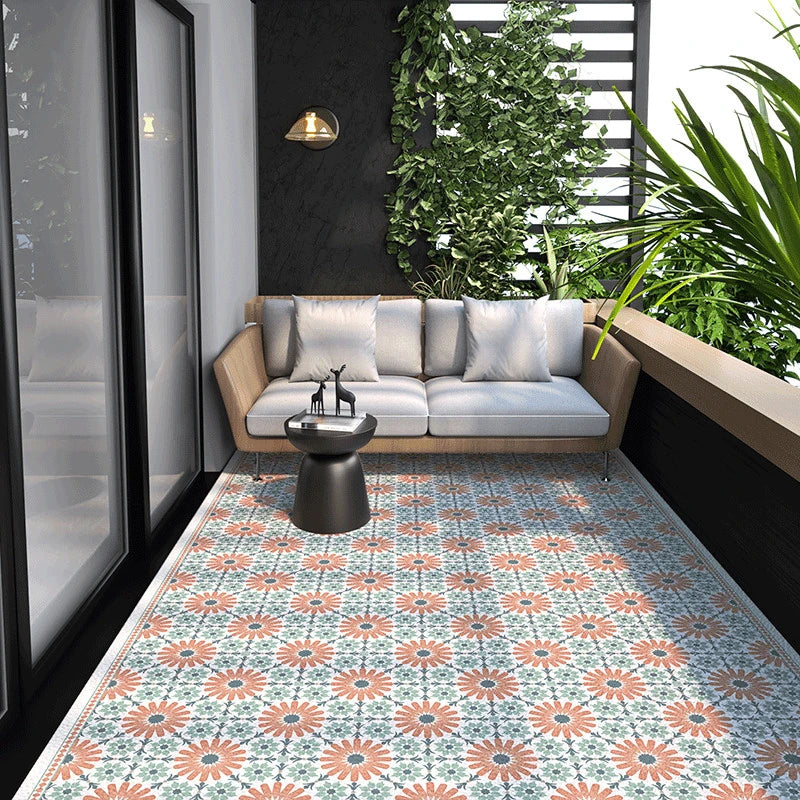 Antislip Vloerkleed PVC Leer 100x200 cm Wasbaar Binnentapijt Keuken Entree Woonkamer Geometrisch Design | Sulvida