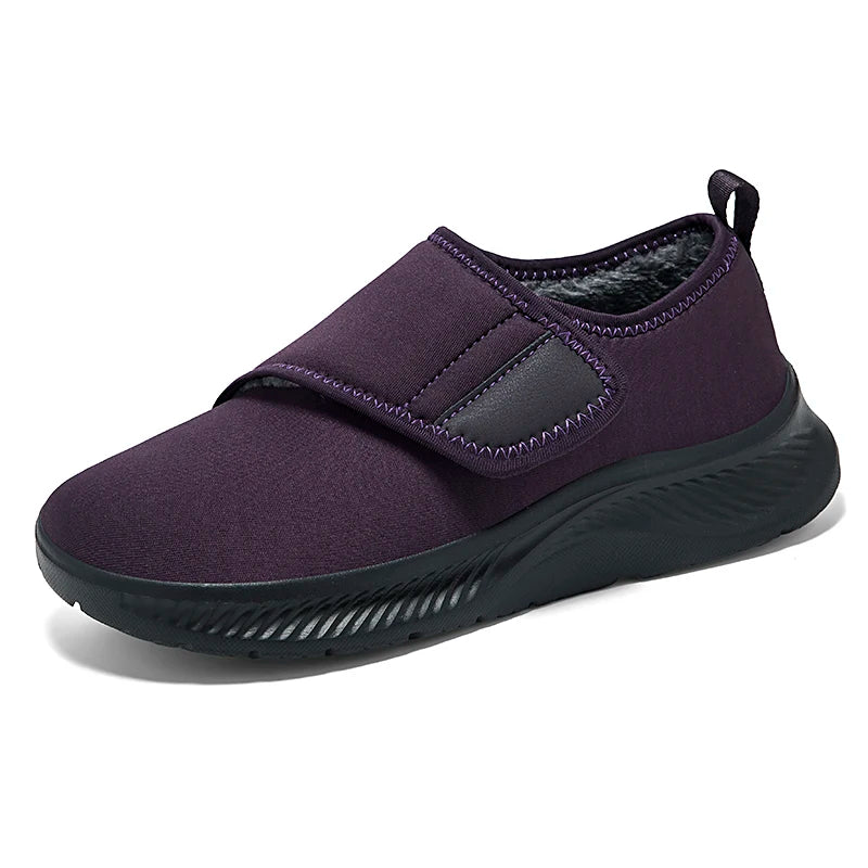 Orthopedische Pantoffels met Klittenband Wintervoering Seniorenschoenen Extra Breed Comfortabel Binnenschoen | Sulvida