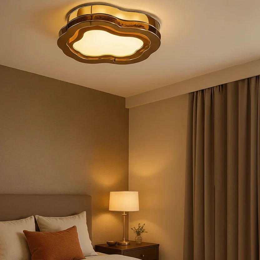 Golvende Plafondlamp Rond met Zachte Curven Dimbaar LED Acrylic Design Woonkamer Slaapkamer Eetkamer Hal | Sulvida