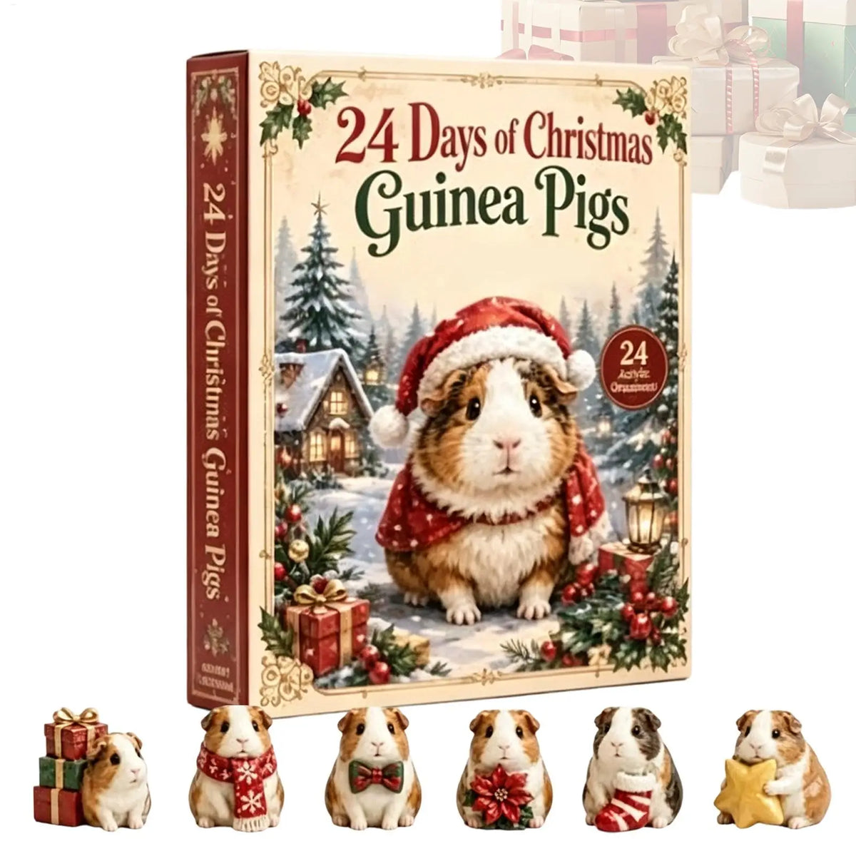 Adventskalender Cavia Acryl 24 Hangdecoraties Feestelijke Aftelkalender Kerstboomdecoratie Kindvriendelijk | Sulvida