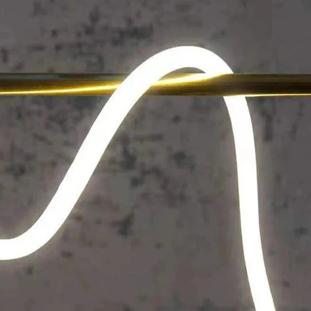Lineaire Hanglamp LED IJzer Siliconen Zwart Goud Dimbaar Eetkamer Woonkamer Slaapkamer Modern Design | Sulvida