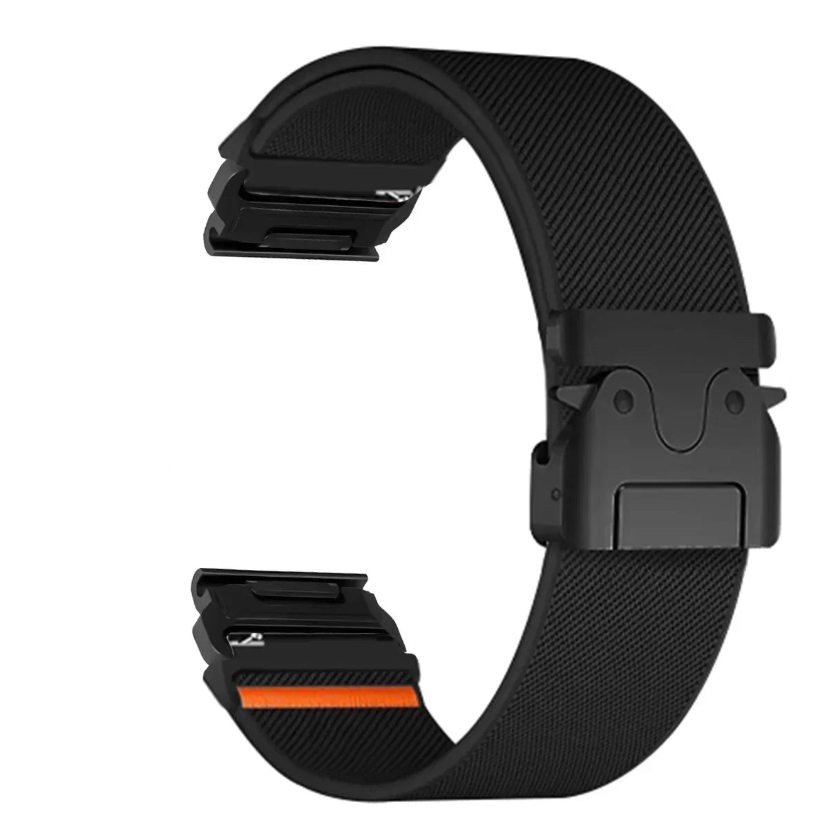 Bracelet de montre en nylon 22-26 mm style militaire Garmin résistant à l’usure, réglable, noir, gris, vert, unisexe, sportif | Sulvida