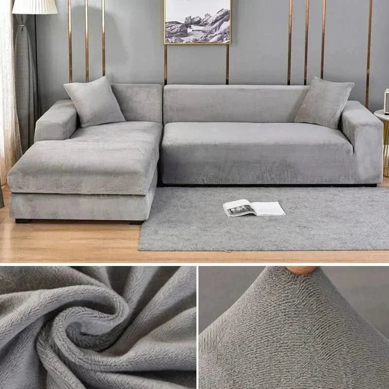 Fluwelen Bankhoes Elastisch met Antislip – Beschermt Bank tegen Vlekken Huisdieren en Slijtage Zacht | Sulvida