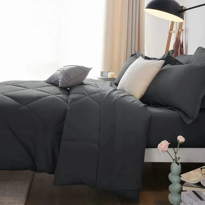 Winterdekbed Polyester Kingsize Effen Zacht Warm Dekbed Sprei Machinewasbaar Slaapkamer Deken Bedtextiel | Sulvida